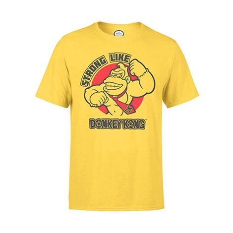 Nintendo - T-Shirt Strong Like Donkey Kong, Grey-Yellow