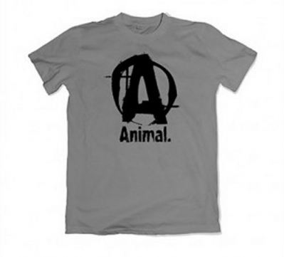 Universal Nutrition ANIMAL Logo A T-Shirt, Grau & Schwartz