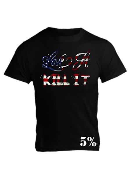 Rich Piana 5% Love it Kill it American Flag Logo